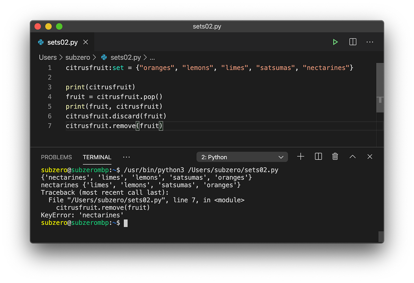 Learn Programming with Python — Introduction to Compound Data Types: Sets  and Tuples | by Richard Quinn | Level Up Coding