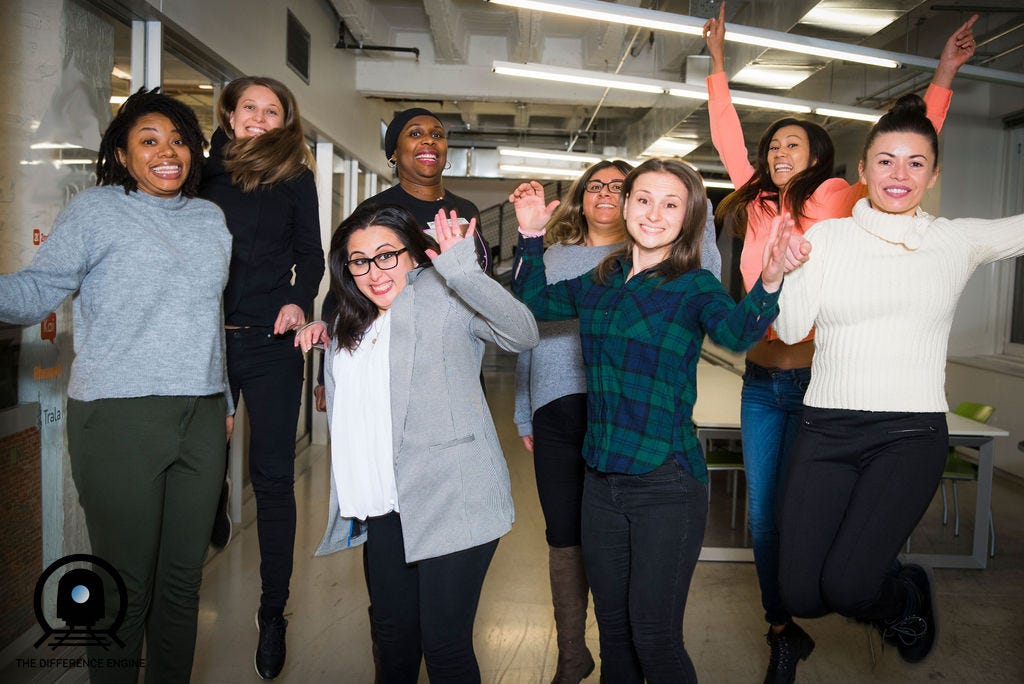 women in tech high jump