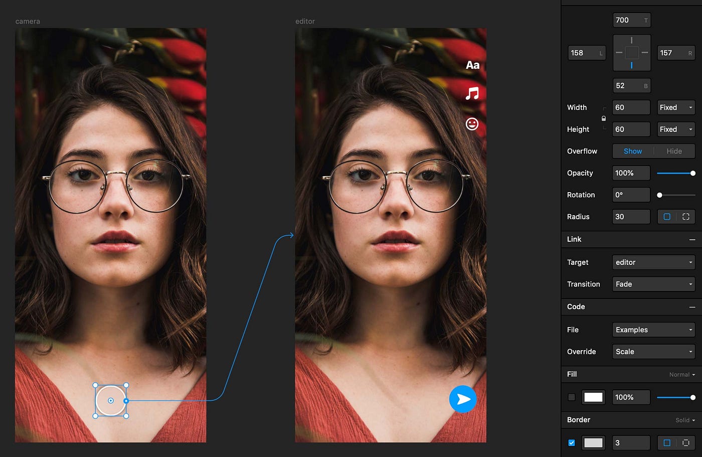 Framer X Prototype Tutorial: Snapchat Like Camera App with Color ...