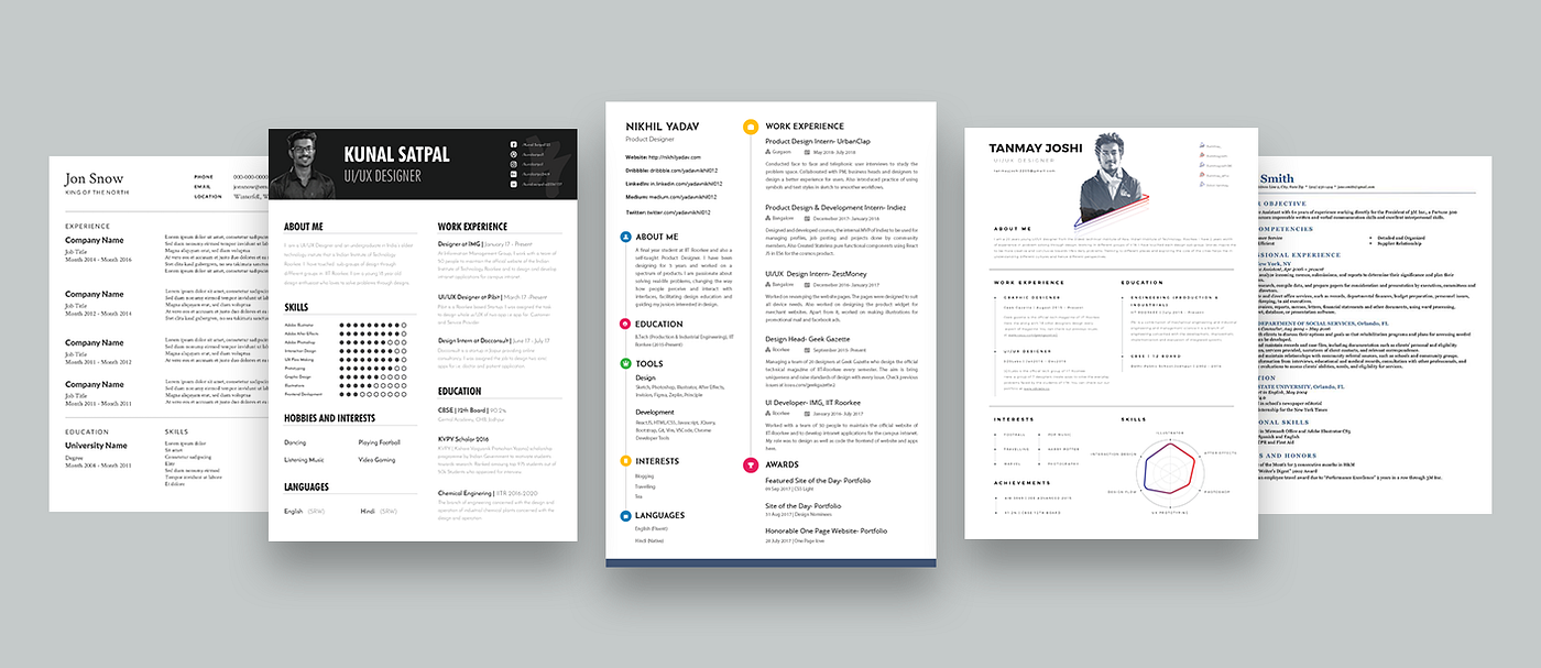 How to design your own resume. Things to consider while designing your… |  by Nikhil Yadav ✌😎.ml | UX Collective