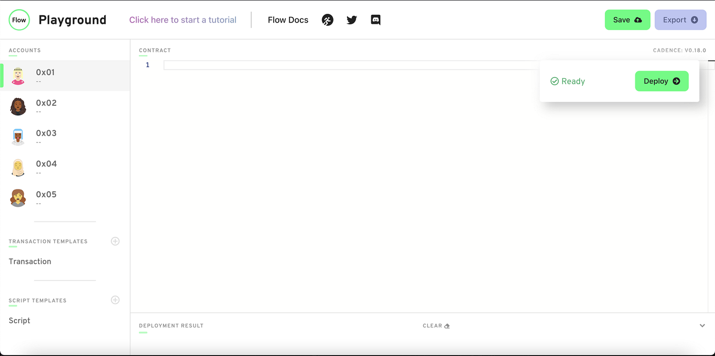 Screenshot of Flow’s playground app