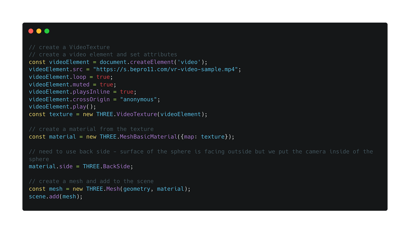 Implement a 360˚ Video Player in JavaScript | by Jiho Hong | Bepro Team ...