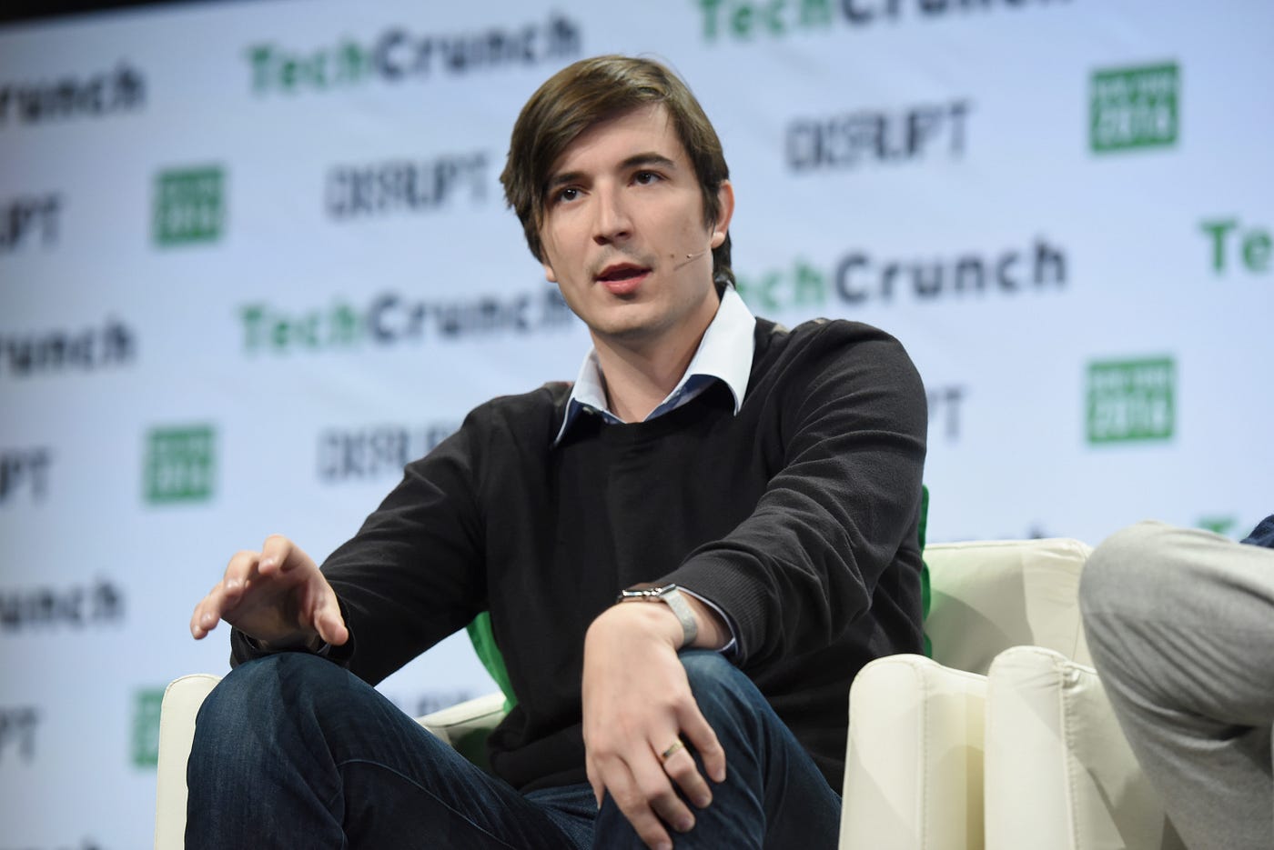 Co-founder and co-CEO of Robinhood Vladimir Tenev speaks onstage during TechCrunch Disrupt NY 2016