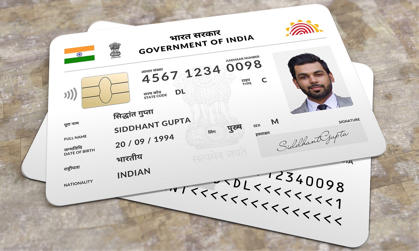 The dhaar Card Indian Id Concept By Siddhant Gupta Kalpik Medium