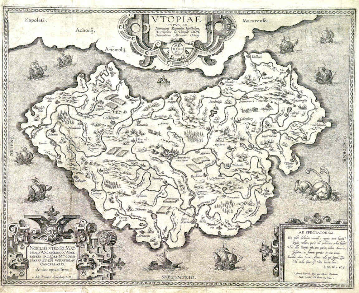 Abraham Ortelius (1527–1598) — Map of Utopia