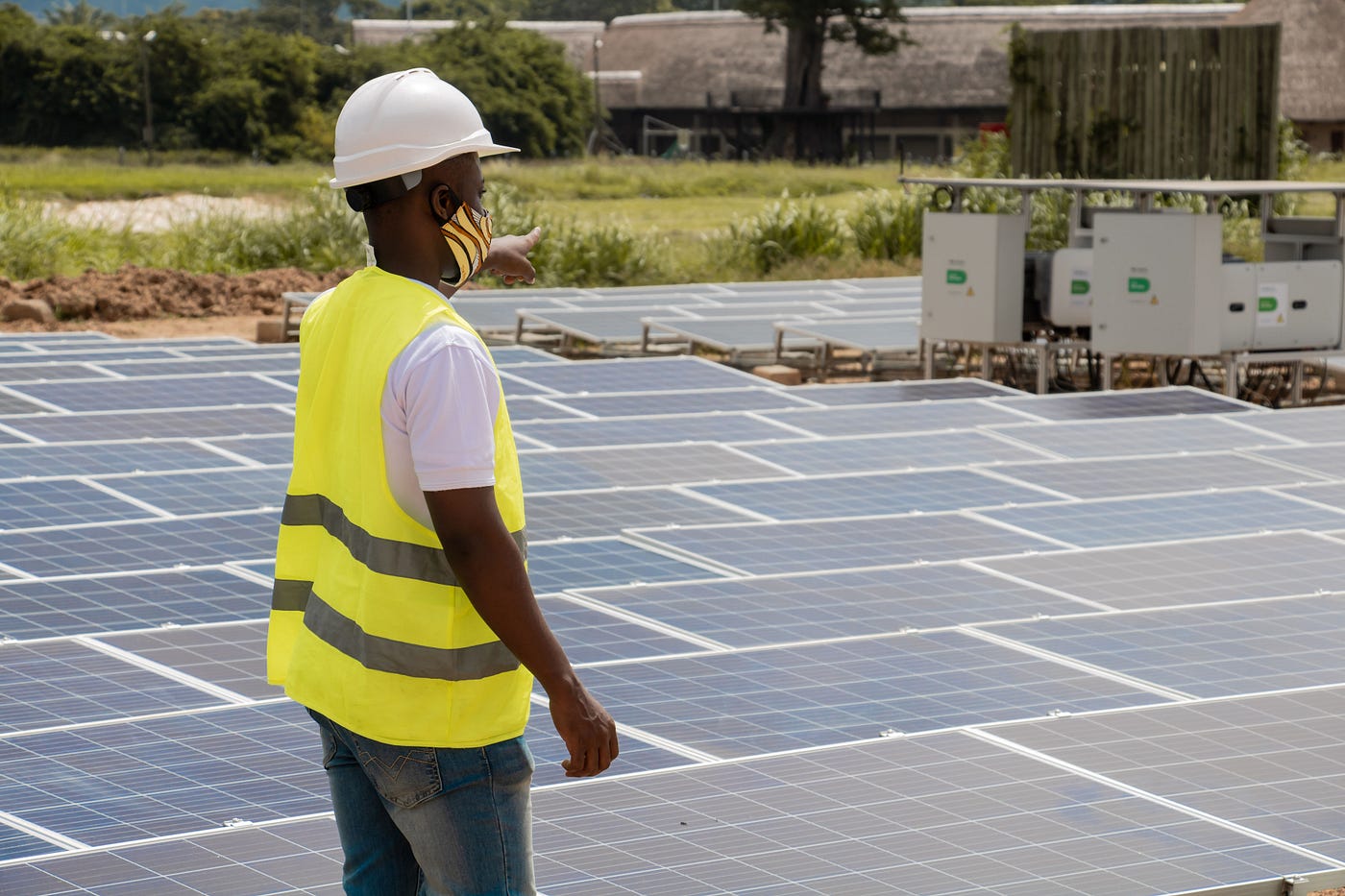 Solar installation at the Royal Senchi Hotel and Resort in Eastern Ghana.