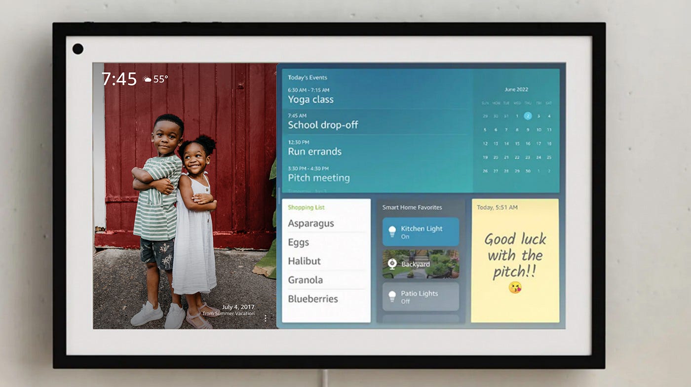 The new Echo Show 15 allows more room for photos | by Amazon Photos |  Amazon Photos
