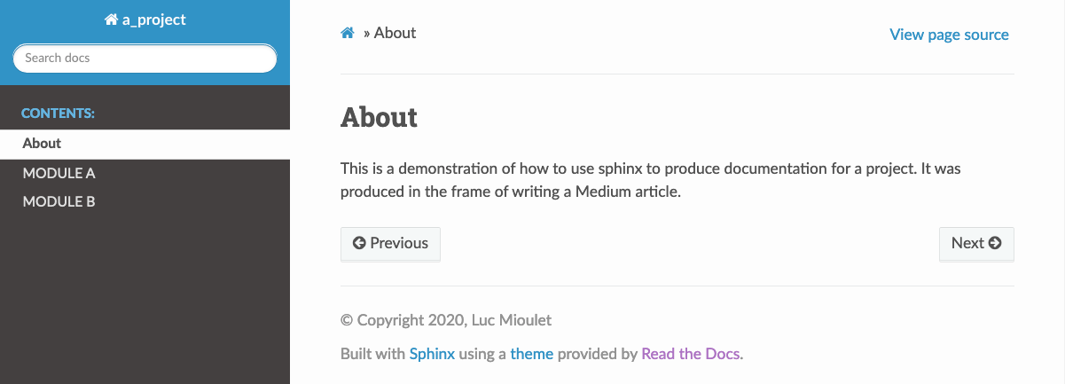 Producing Documentation With Sphinx By Luc Mioulet Medium