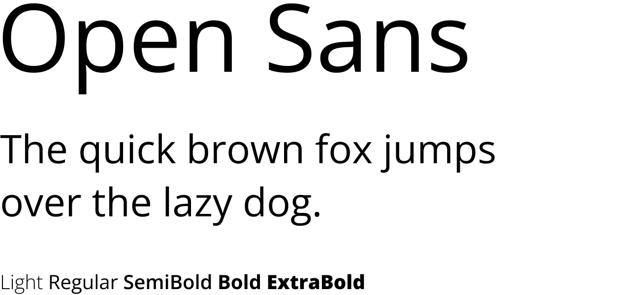 An example of Open Sans font.