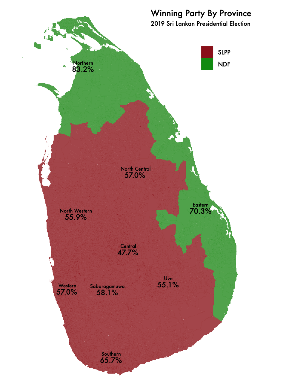 The Map 2019 Sri Lankan Presidential Election By Nuwan I Senaratna On Politics Medium
