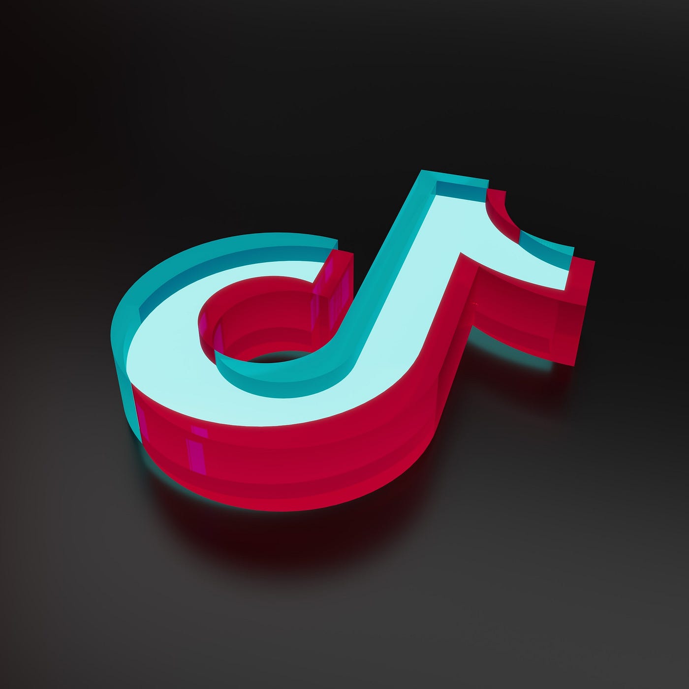 IMAGE: The TikTok logo on a black background