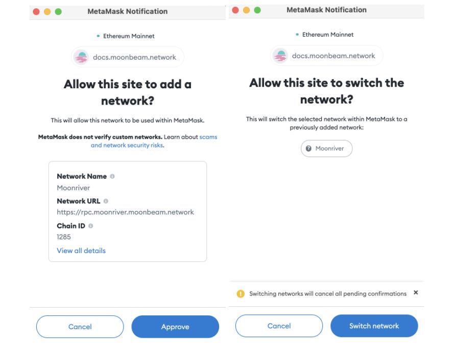 Step 7: Configure Moonriver network on your metamask.