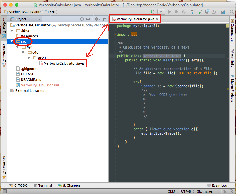 Access Code 2.1: Exploration Week #3- How to Import File in IntelliJ ...