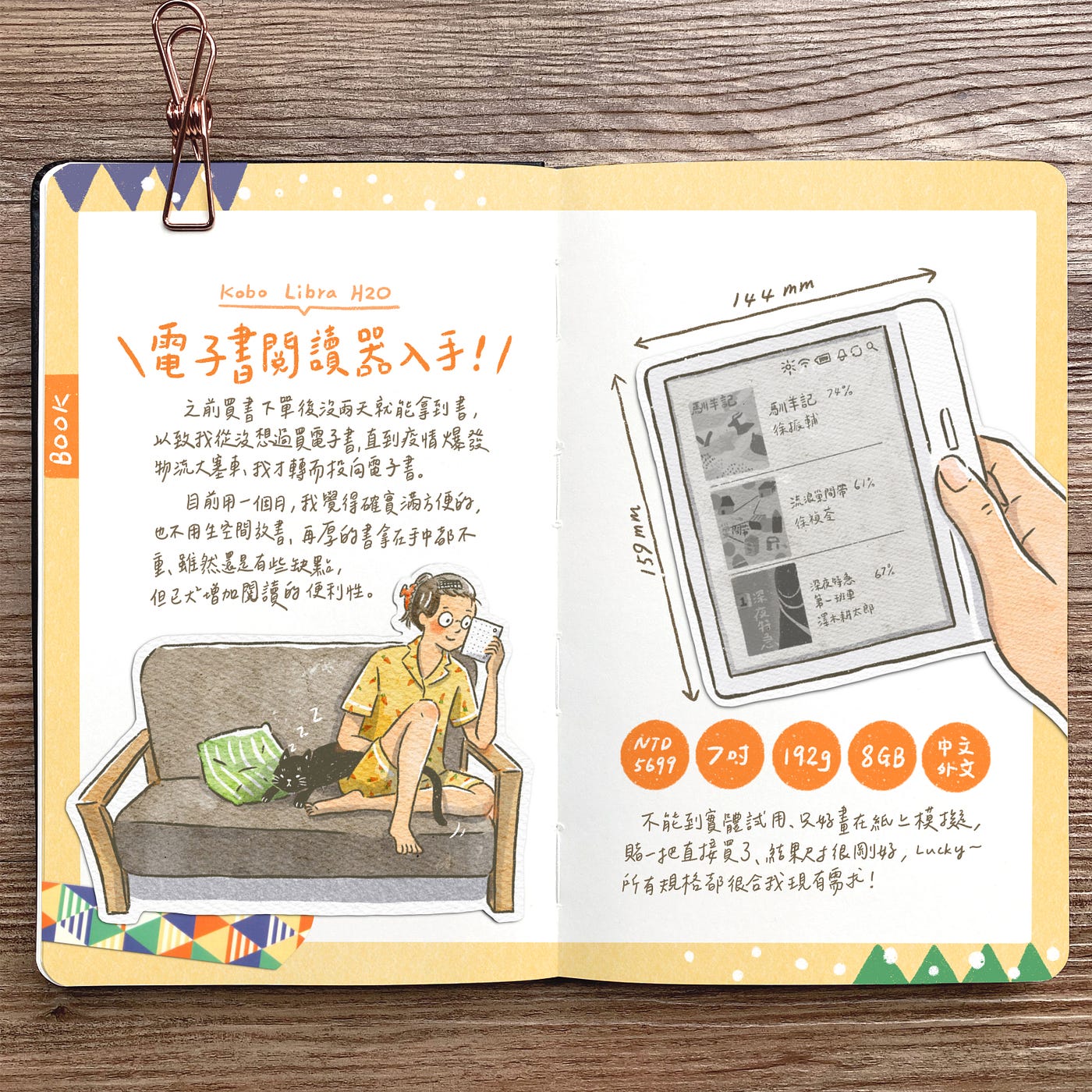 電子書閱讀器kobo Libra H2o Point Chen 點點陳 Medium 電子書閱讀器kobo Libra H2o Point Chen 點點陳 Medium