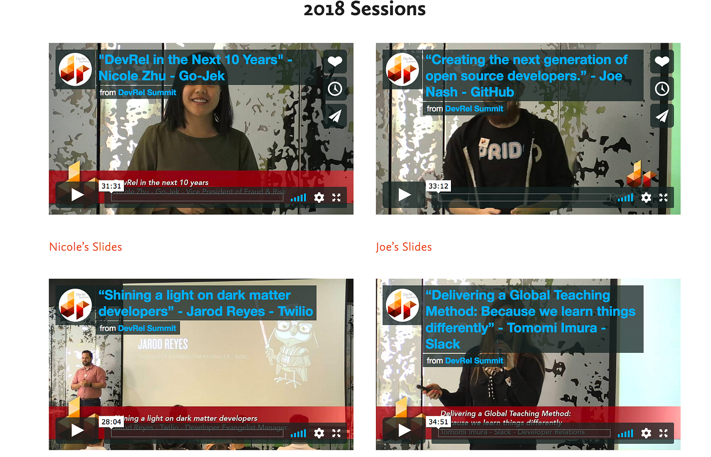 2018 Devrel Summit Speakers Videos By Devrel Summit Medium