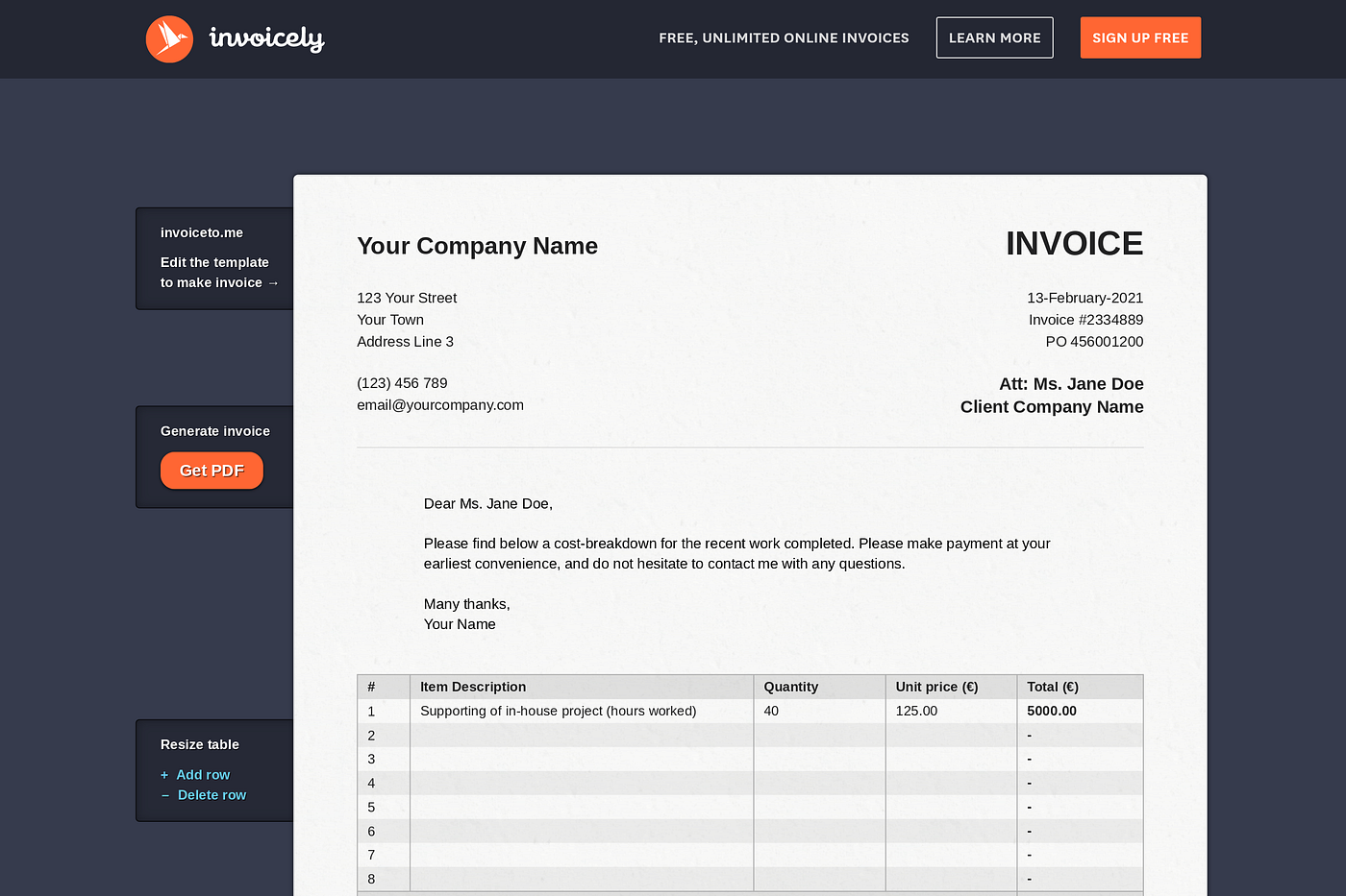 top 9 free invoice templates for freelancers 2022 freelancer s handbook