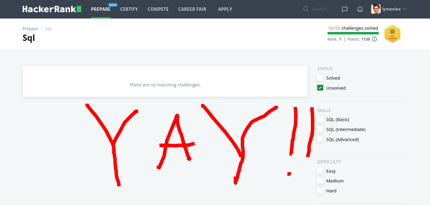 9 Tips That Helped Me Clear All HackerRank SQL Challenges in 2 Weeks | by  Michael Li | Towards Data Science