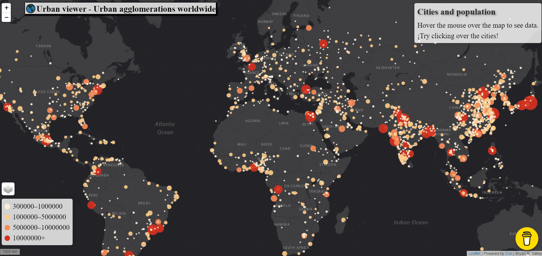 City Online Map Viewer Discover Urban Viewer: An Interactive Web Map To Visualize Population Of  Urban Areas Worldwide | By Bryan R. Vallejo | Towards Data Science