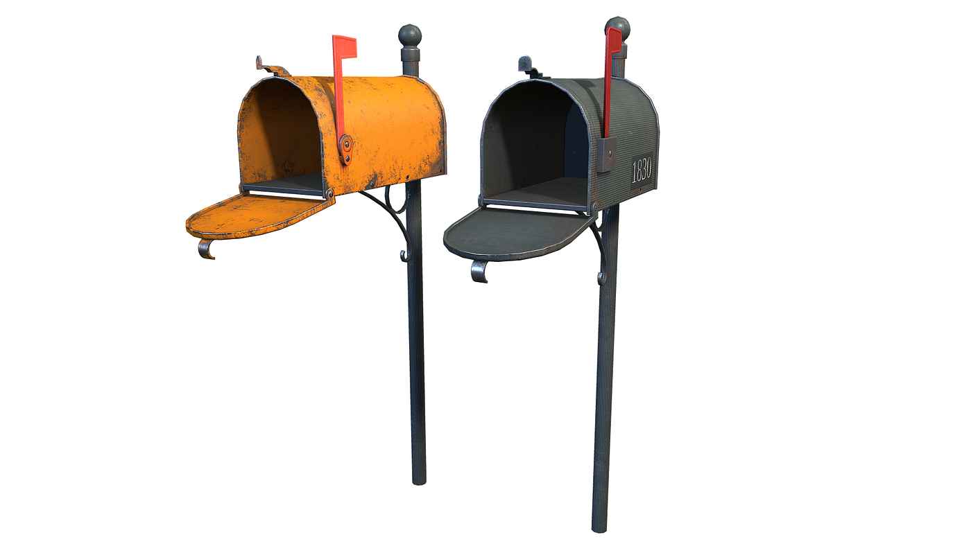 3D Asset Pack Low Poly Mail Boxes Pack by AAA Animators Medium