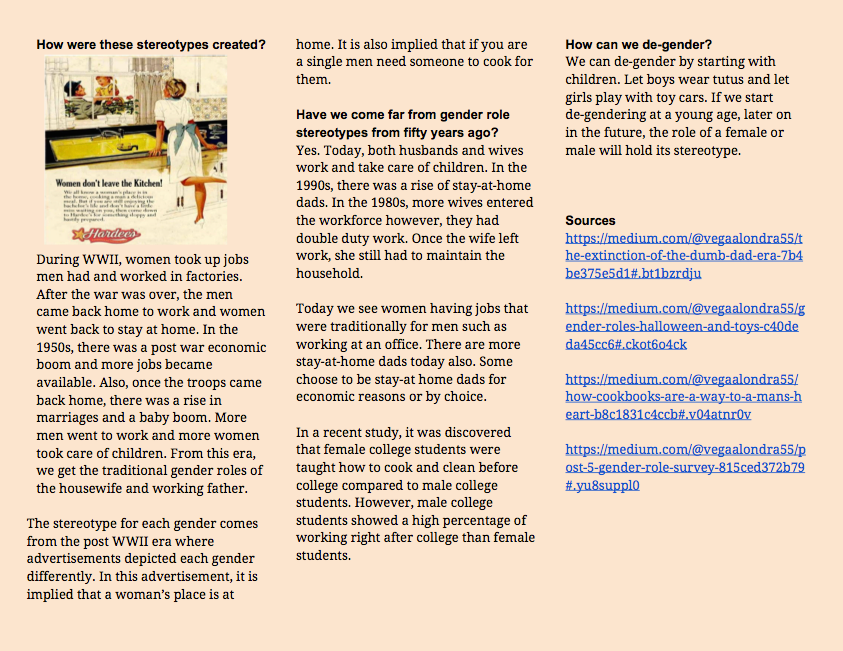 Genre Transformation: The Effects Of Gender Role Stereotypes | By Alondra  Vega | Medium