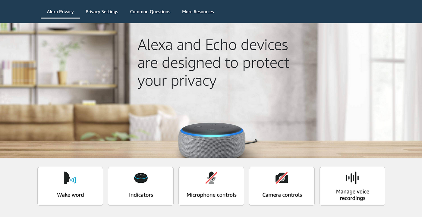 Alexa, tell me my privacy settings… in a simple way | by Andrea Spataro |  UX Collective