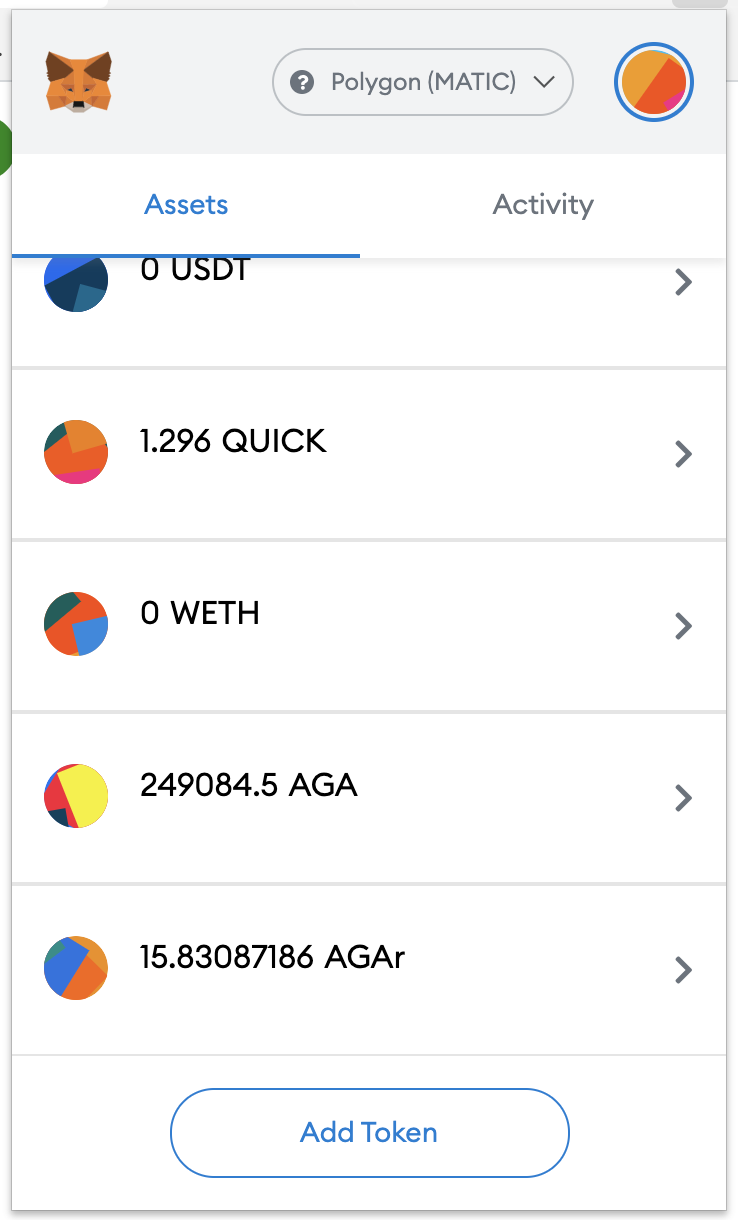 Using AGA and AGAr on Polygon (MATIC) by TomaszAGAToken AGA Token