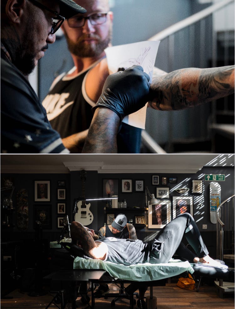 Giorgio Fragiacomo’s Tattoo Images, Transgender woman to male gets tattooed in London