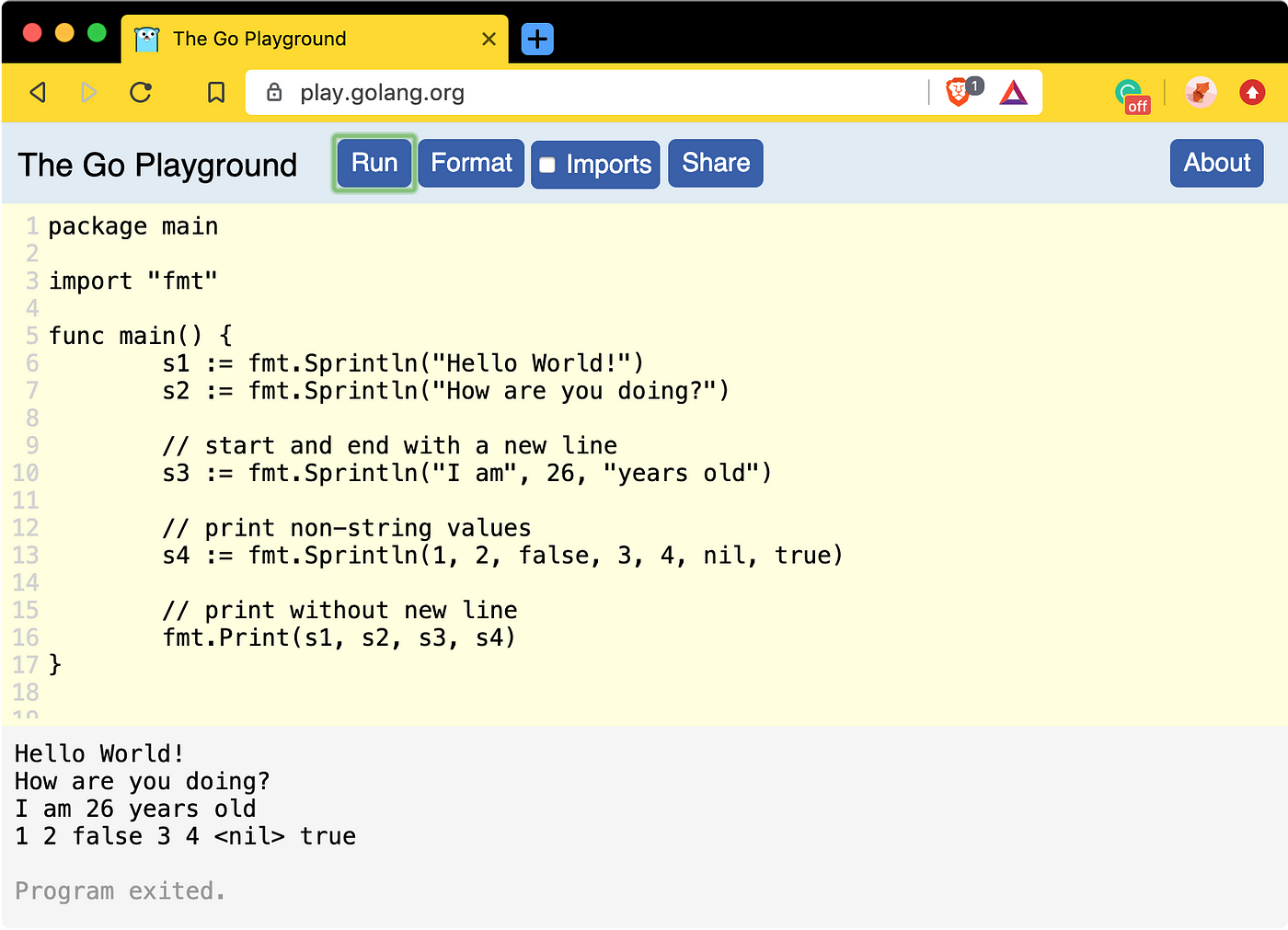 String formatting in Go Run Go Medium