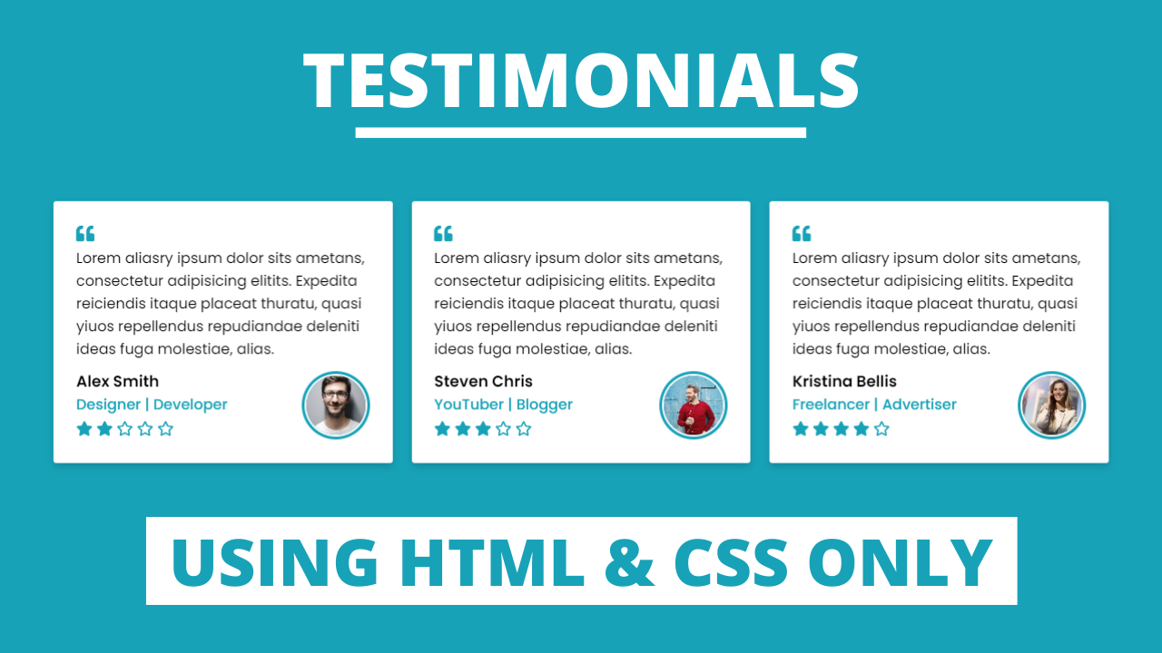 Responsive Testimonials Section Using Only Html Css By Codingnepal Medium