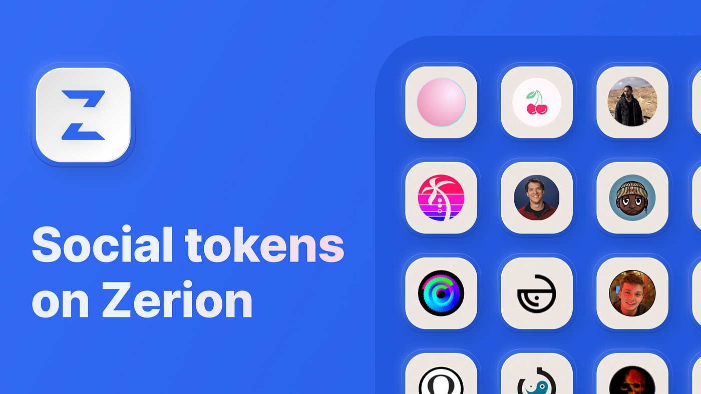 Social tokens on Zerion