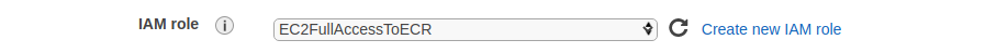 Selecting IAM role