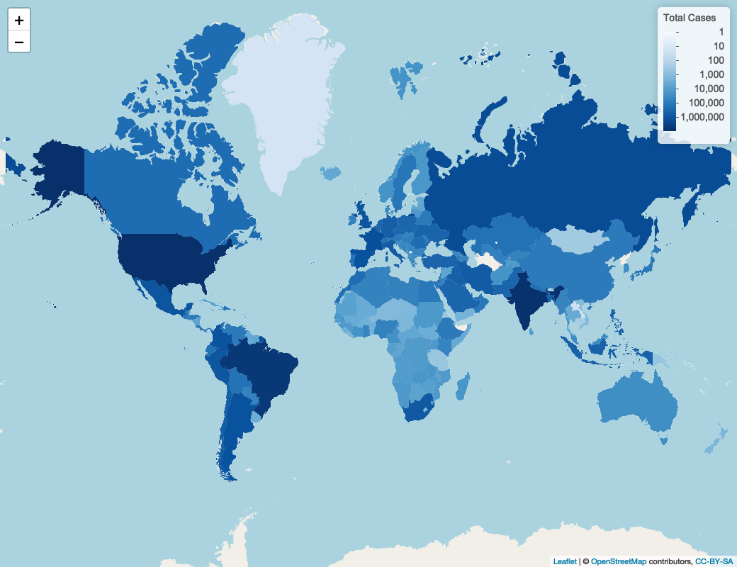 Interactive COVID19 report with RMarkdown, Plotly, Leaflet and Shiny