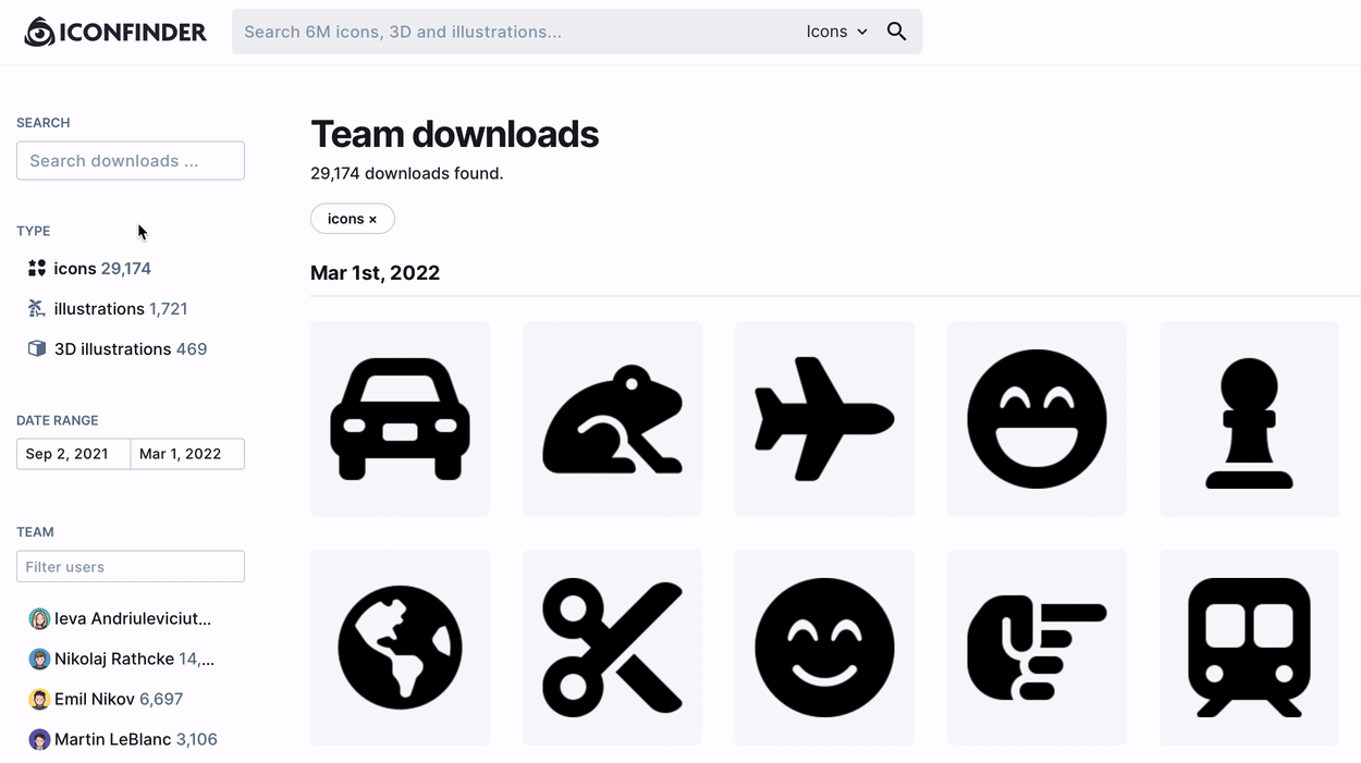 Download History Makeover Find Past Downloads Faster By Ieva Andriuleviciute The Iconfinder Blog Medium