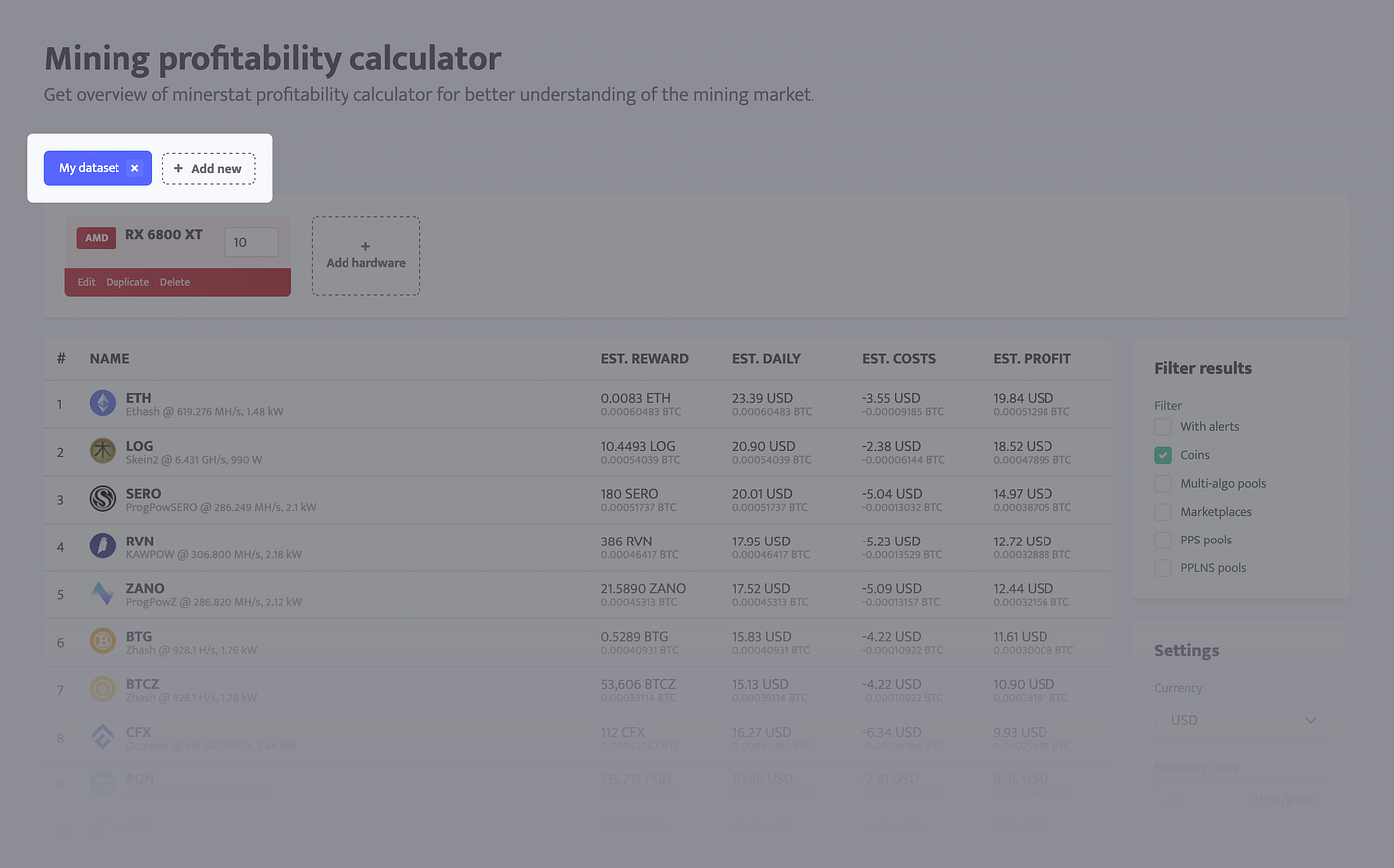 Crypto mining profitability calculator | by minerstat | minerstat | Aug,  2022 | Medium