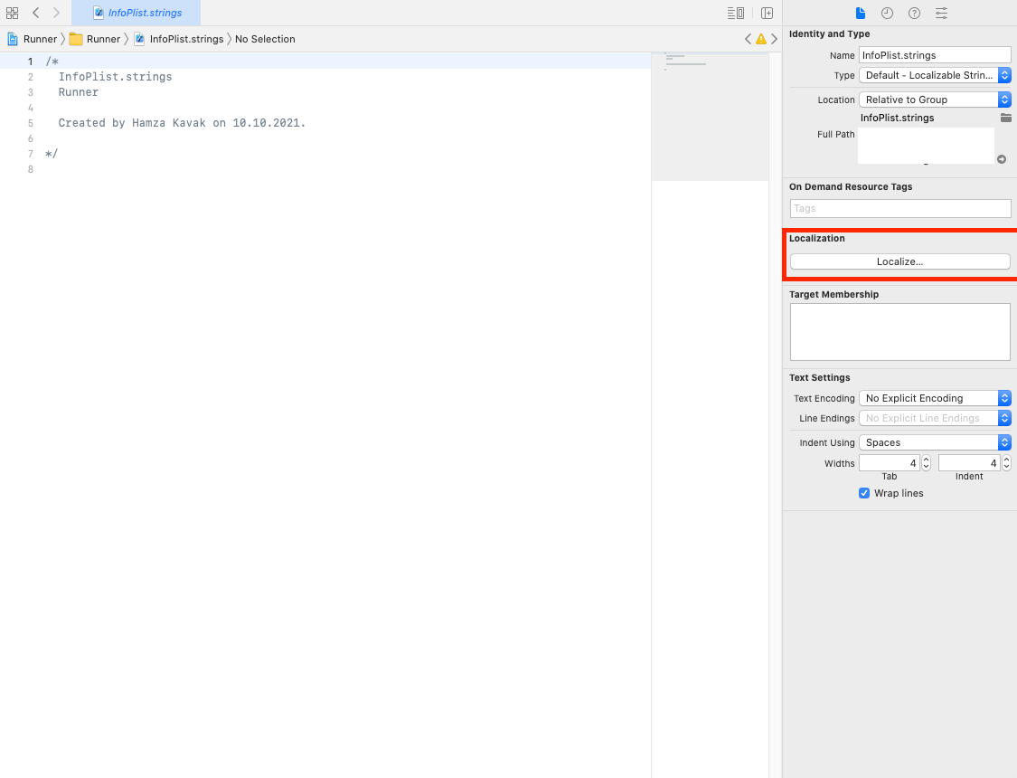 How To Localise A String Inside The Ios Info Plist File In Xcode By Hamza Kavak Oct 2021 Medium