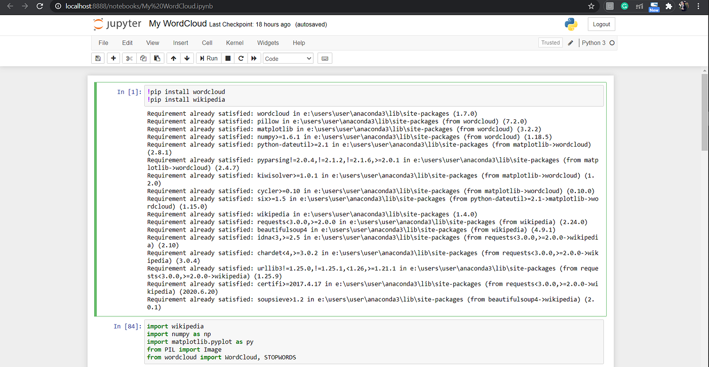 Python🐍 — Making custom shaped Word Cloud from Wikipedia text | by ...