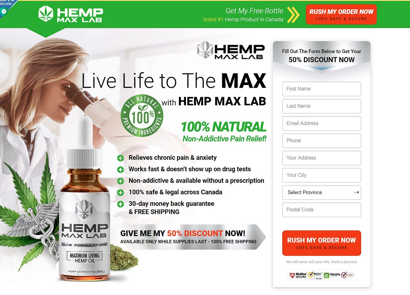 Hemp Max Lab Canada {CA} Reviews 2020 | Hemp Max Lab CBD Oil At 50% Off | Complete Food Recipe | Complete Foods