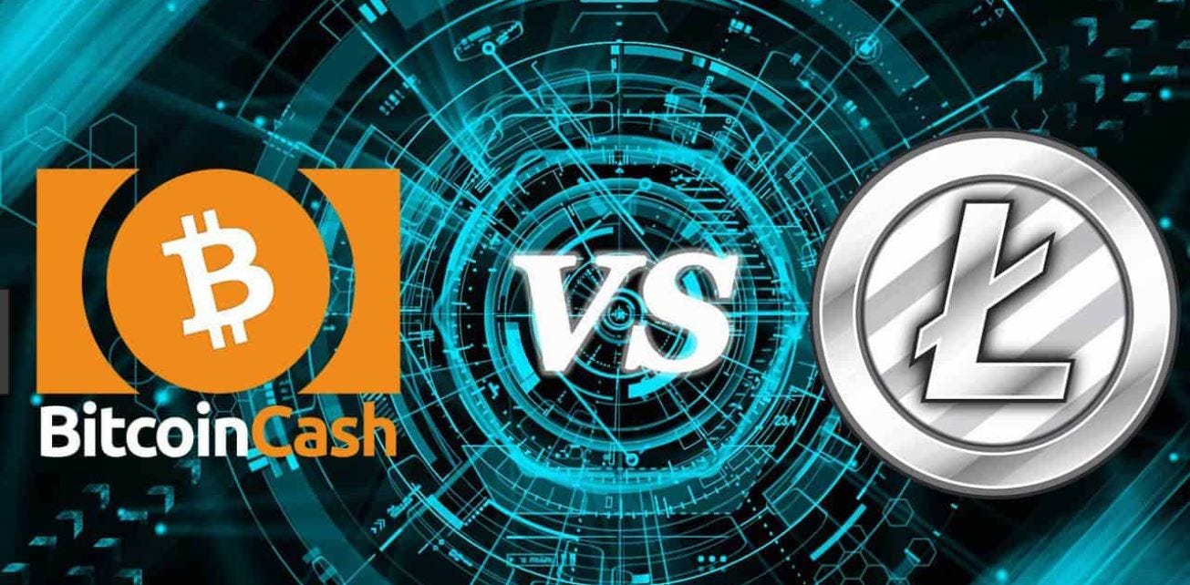 bitcoin vs bitcoin cash vs ethereum vs litecoin