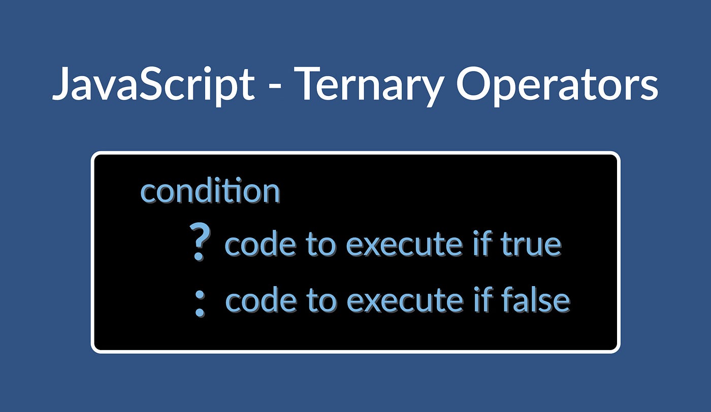 JavaScript Operators — What is the Ternary Operator and How Does it Work? |  by Robert Laws | JavaScript in Plain English