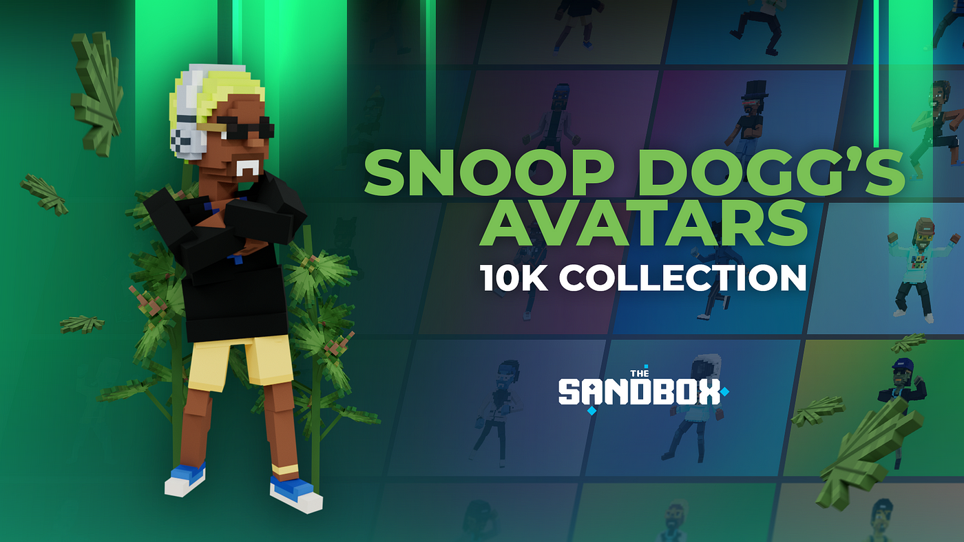 A coleção de avatares de Snoop Dogg. O Metaverso vai receber 10,000… | por The Sandbox | A caixa de areia | Médio