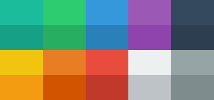 Flat Design Color Chart