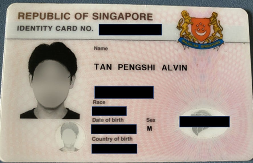Singaporean Id Card