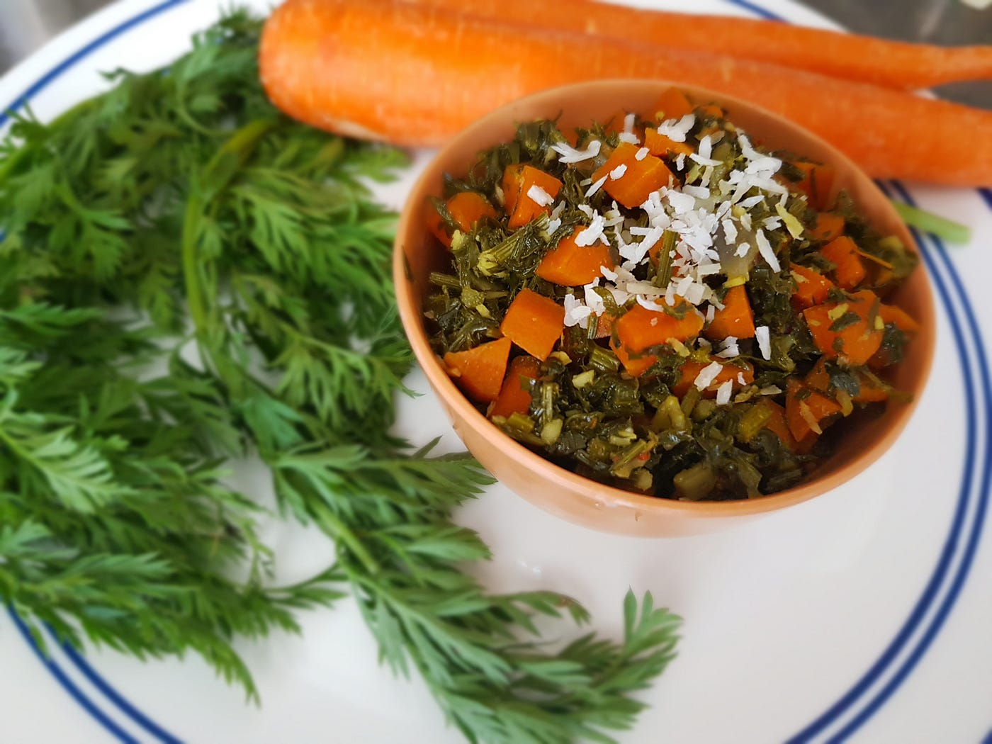 Carrot greens sabzi recipe. Carrot top stir-fry recipe | by followurstyle |  ready-to-taste | Medium