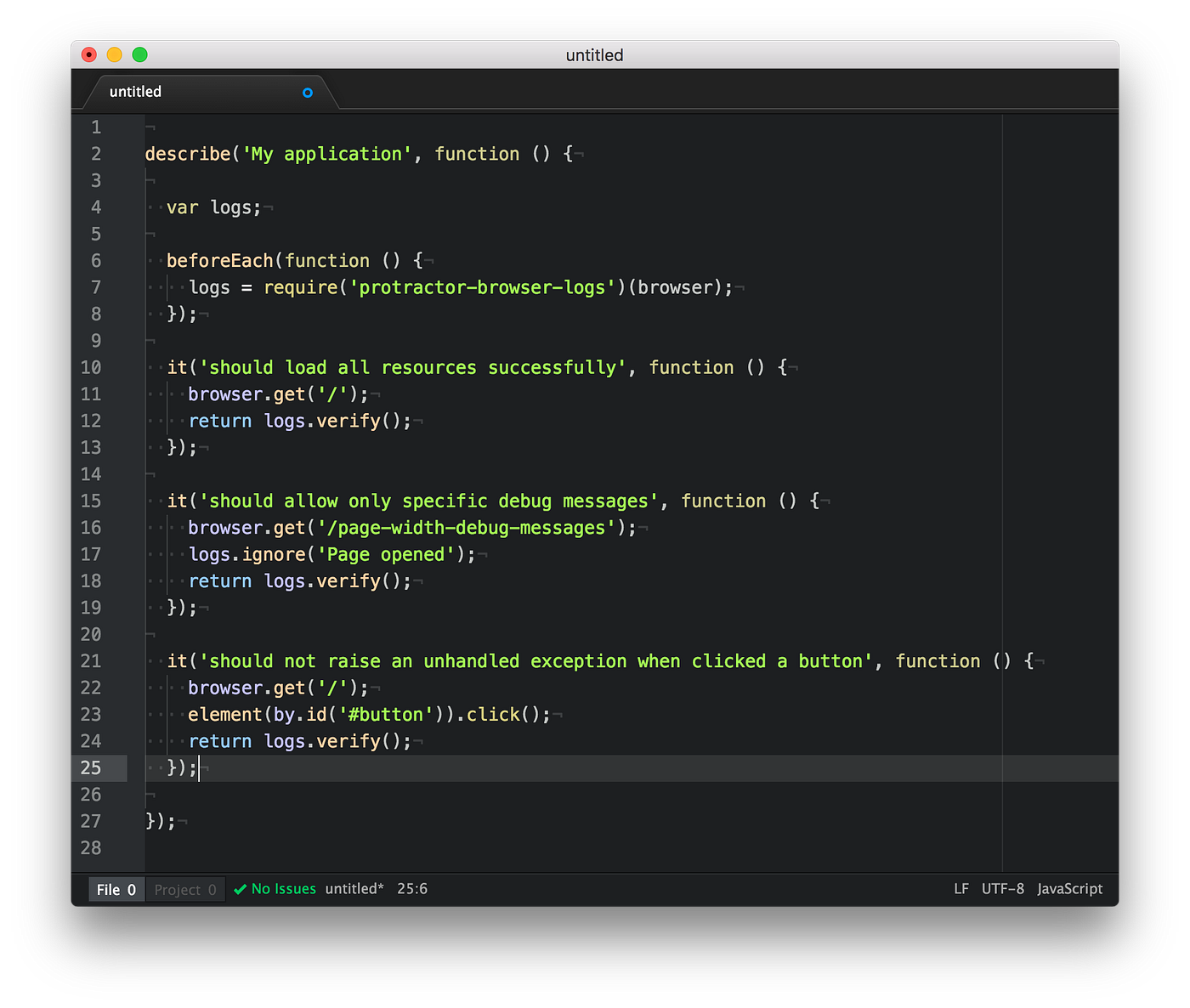 Asserting console logs in Protractor tests by Mantas Miliukas