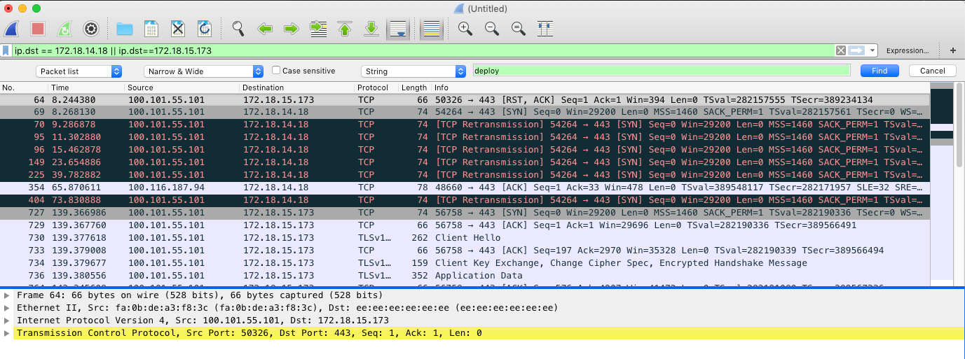 tcp retransmission wireshark reason
