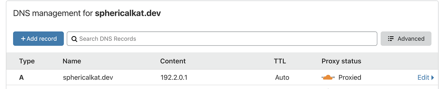 DNS record