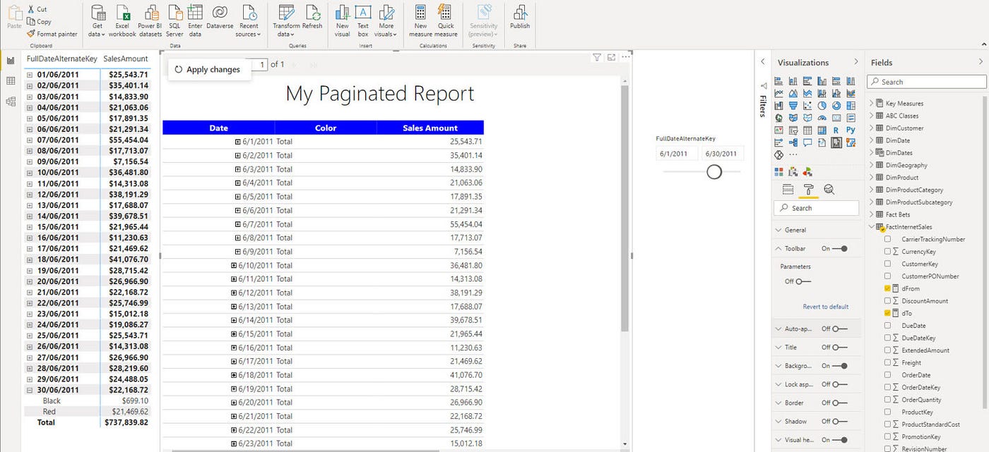 Paginated Report visual in Power BI — everything you need to know