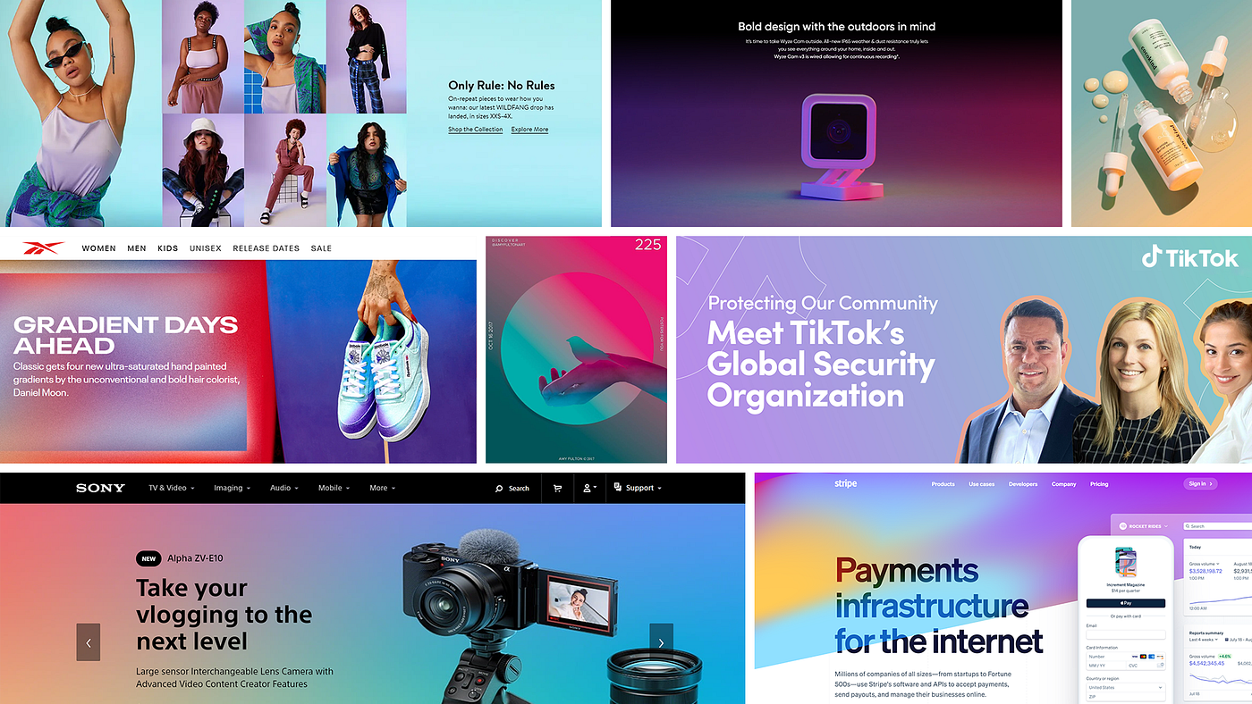 How to design gorgeous gradients. Find inspiration for your presentation… |  by Alicia Monique Thornber | Bootcamp