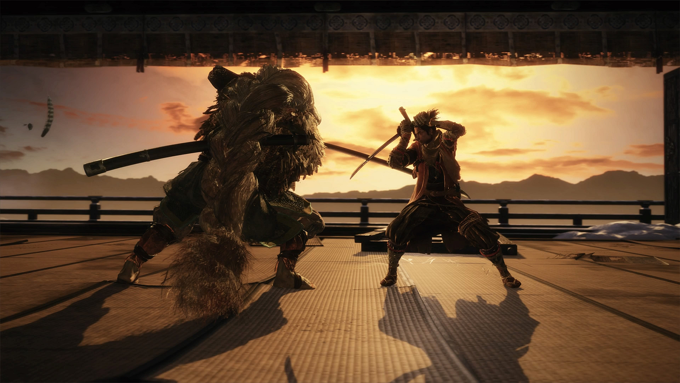 Scenes from the video game “Sekiro: Shadows Die Twice”