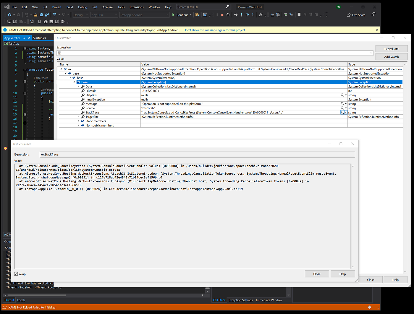 Running .NET Core Web host and Kestrel server on Xamarin Forms apps | by  Melih Ercan | Medium